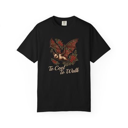 Bat Retro Goth TShirt Vintage Grunge Style Bat Shirt For Halloween Party Spooky Vibes Witchy Dark Academia Comfort Colors Oversized Shirt T-Shirt Printify Black S