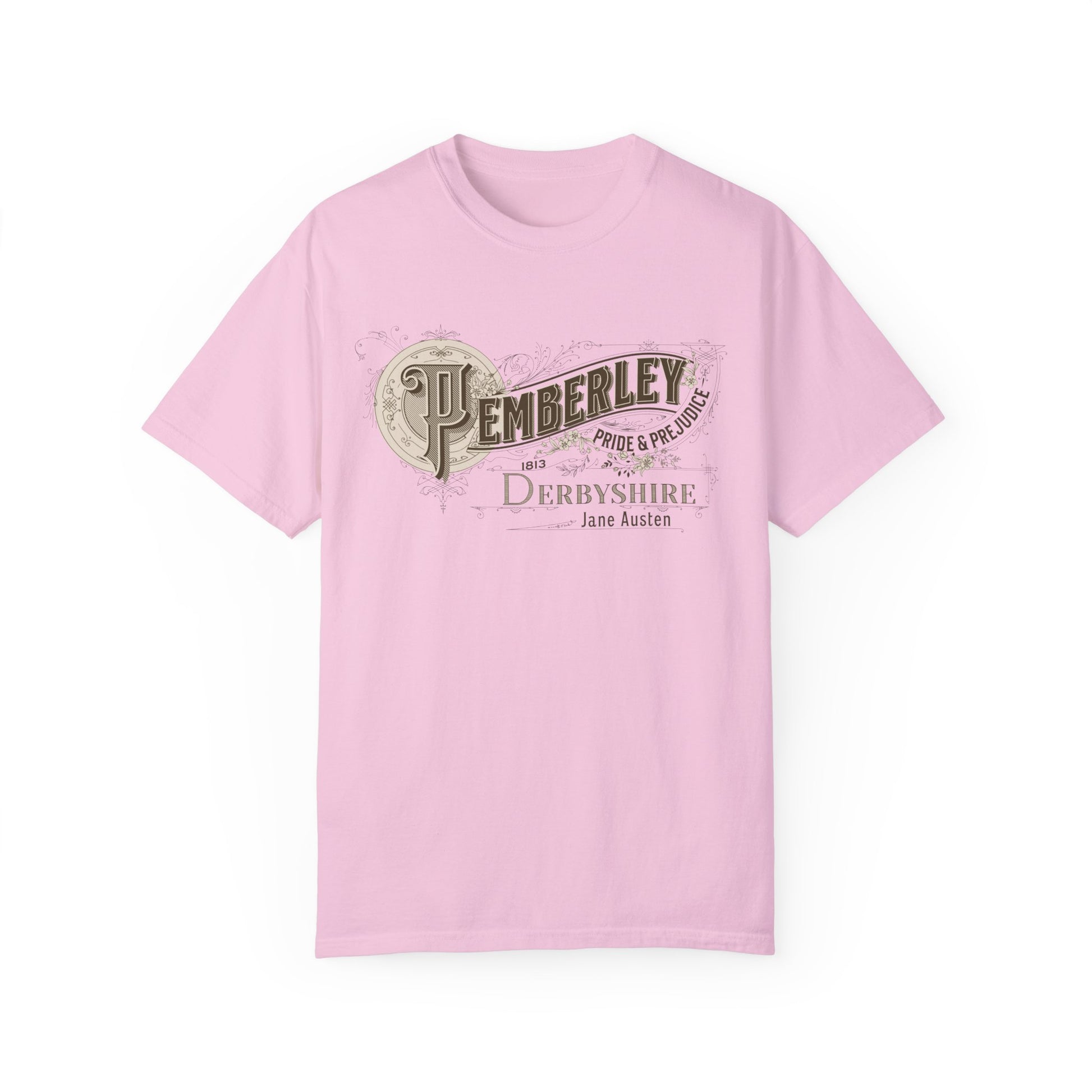 Pemberley TShirt Jane Austen Shirt Pride And Prejudice Gift For Jane Austen Fan Bookish Bookclub Gift Pemberly Derbyshire Fitzwilliam Darcy T-Shirt Printify Blossom S 