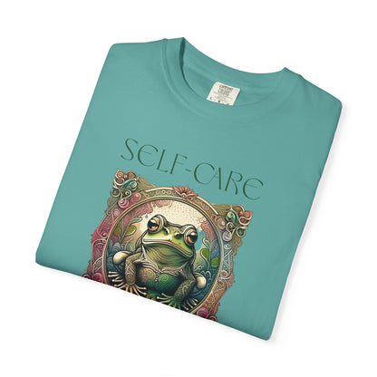 Green Yoga Frog Self-Care Is Toad-ally Important Unisex T-Shirt, Casual Wear, Highlander Fan Gift,
