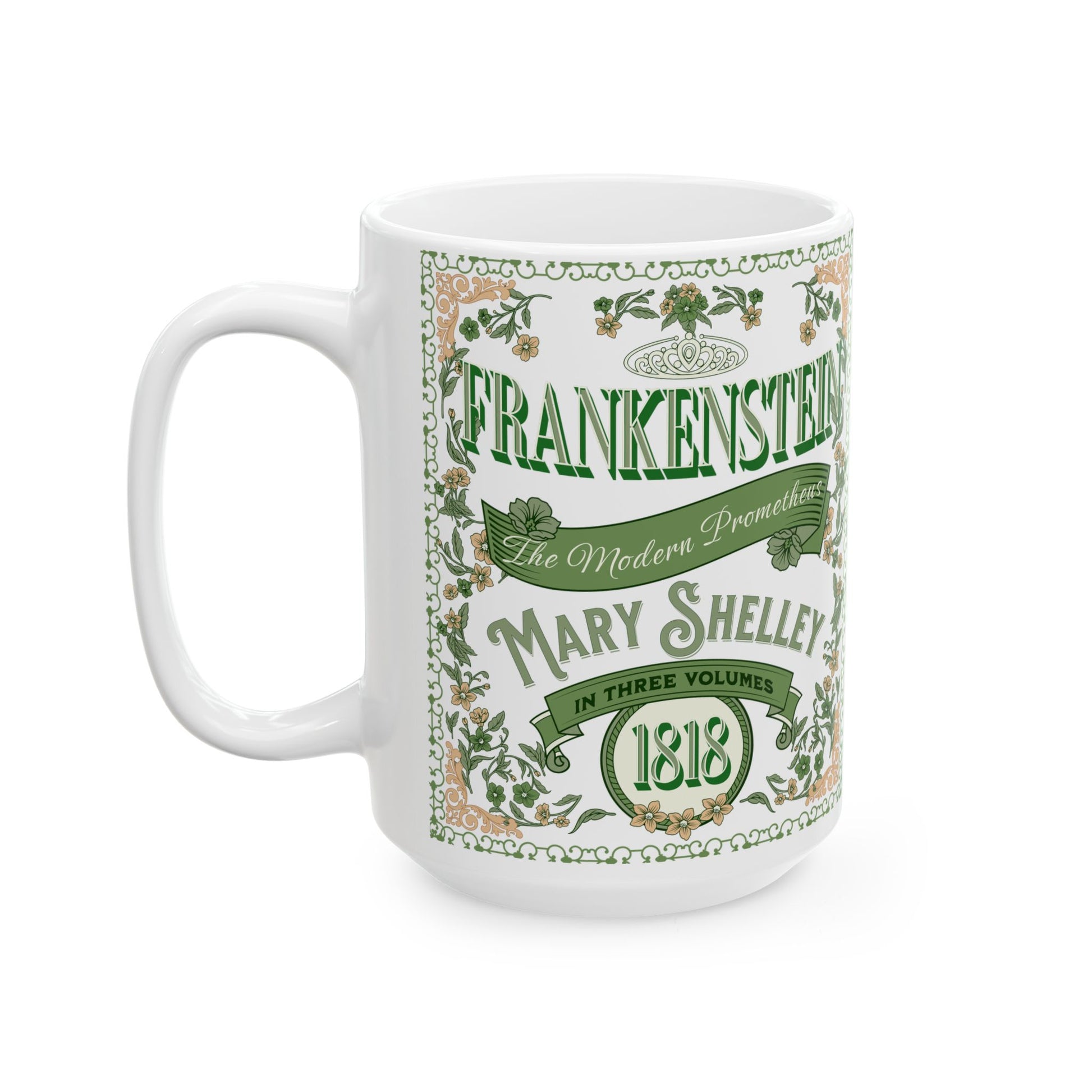Frankenstein Coffee Mug Mary Shelley Vintage Style Gift For Bookclub Gothic Dark Academia Gift Classic Horror Movie Halloween Party Gift Mug Printify   