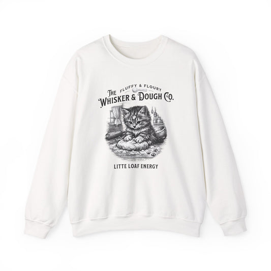 Whisker & Dough Co kitten illustration Sweatshirt | Little Loaf Energy
