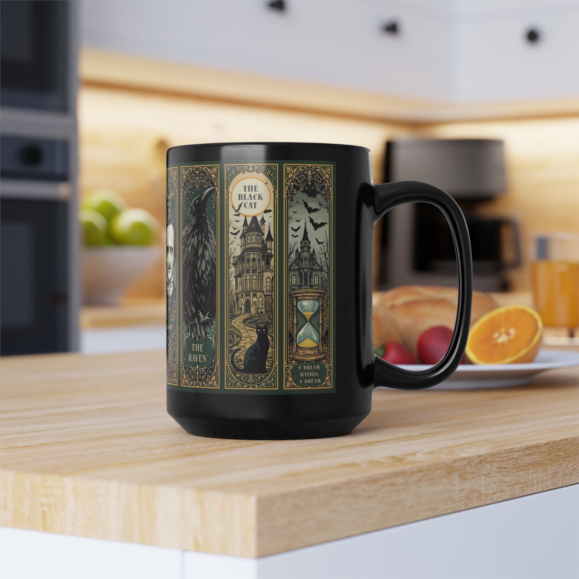 Edgar Allan Poe Mug Gothic Literary Gift For Book Lover Dark Academia Macabre Fall Coffee Cup Halloween Poetember Party Gift For Bookclub Mug Printify