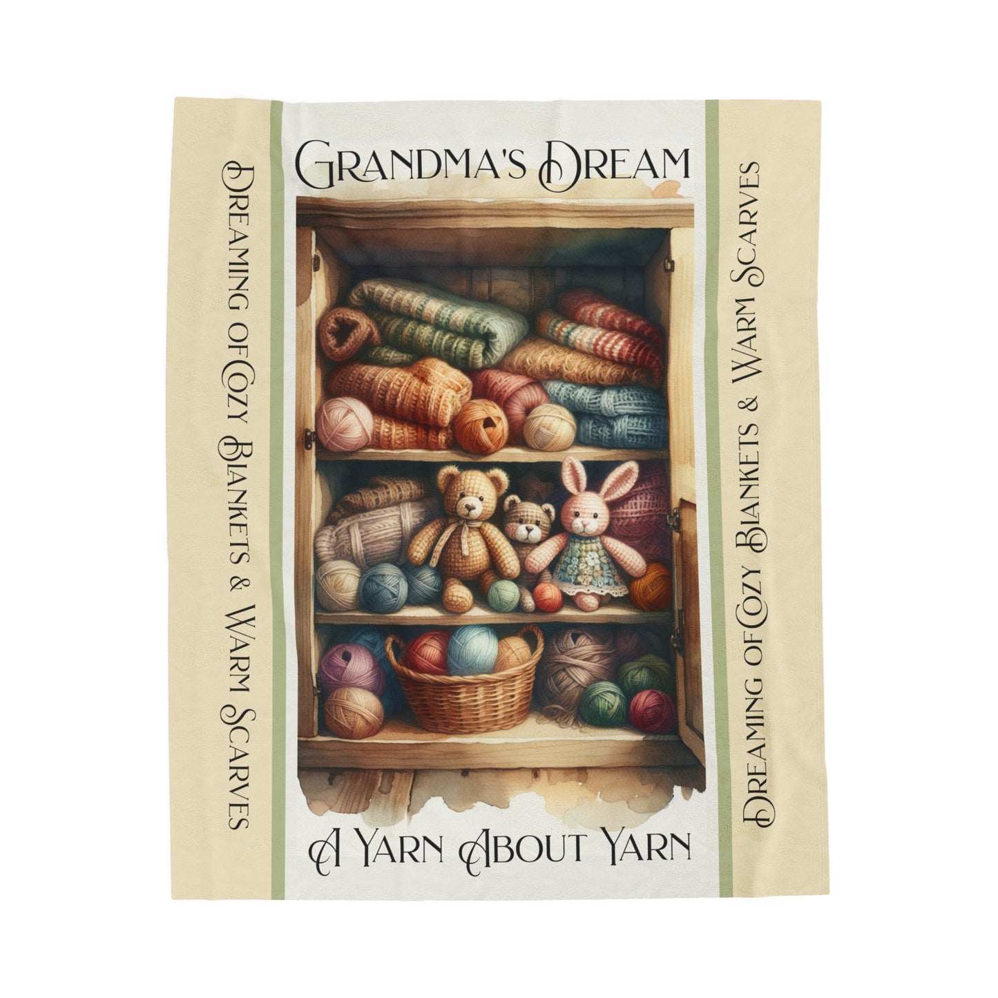 Grandma's Dream Yarn Lover All Over Prints Printify 50" × 60"  