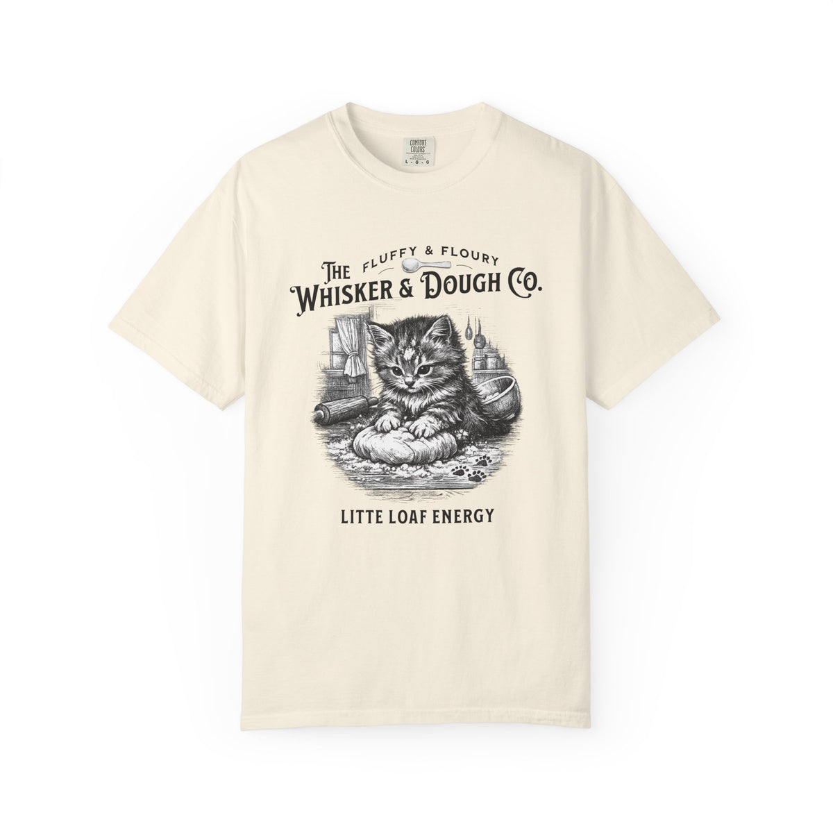 Whisker & Dough Co. Cat Illustration T-shirt | Little Loaf Energy