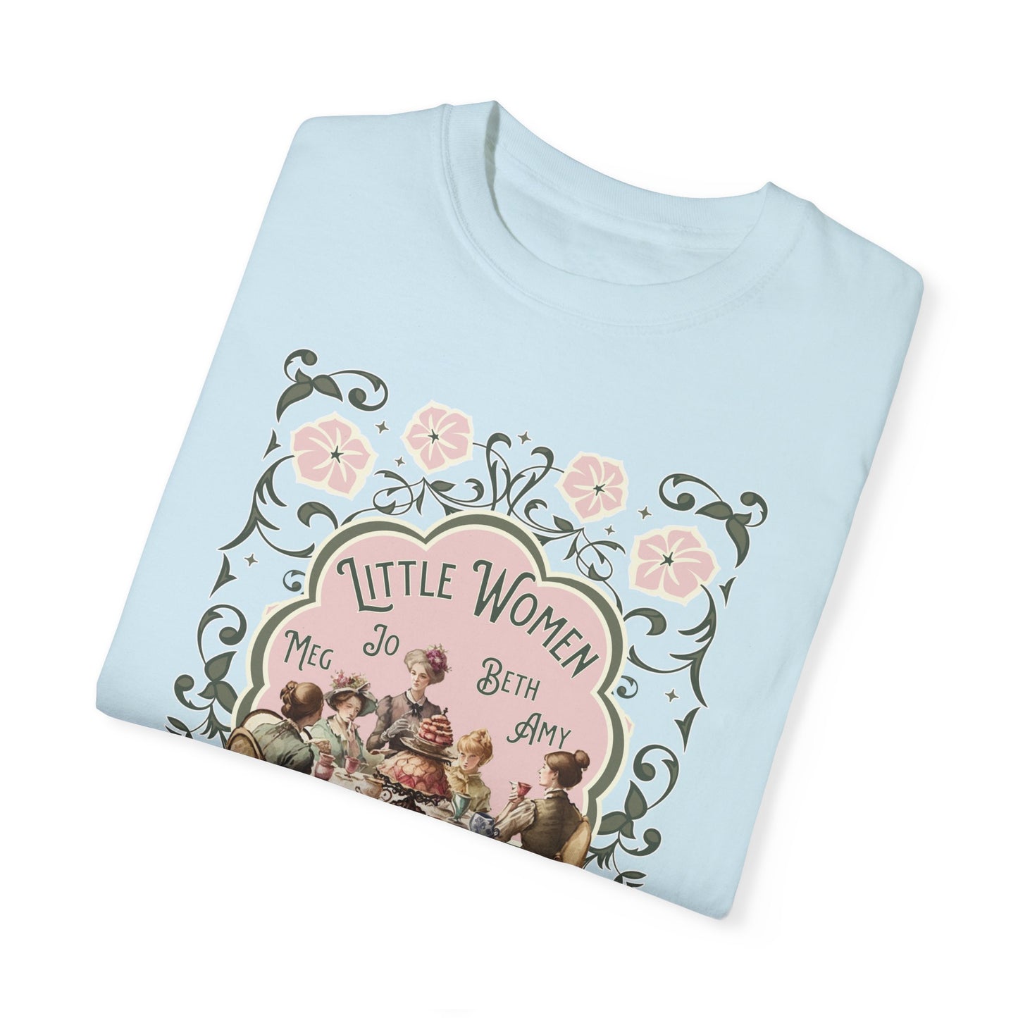 Little Women Comfort Colors T-Shirt, Louisa May Alcott Historical Romance, Bookish Literary Fan Art Tee Gift for Her Bookclub Crewneck Shirt T-Shirt Printify   