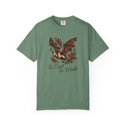 Bat Retro Goth TShirt Vintage Grunge Style Bat Shirt For Halloween Party Spooky Vibes Witchy Dark Academia Comfort Colors Oversized Shirt T-Shirt Printify Light Green S