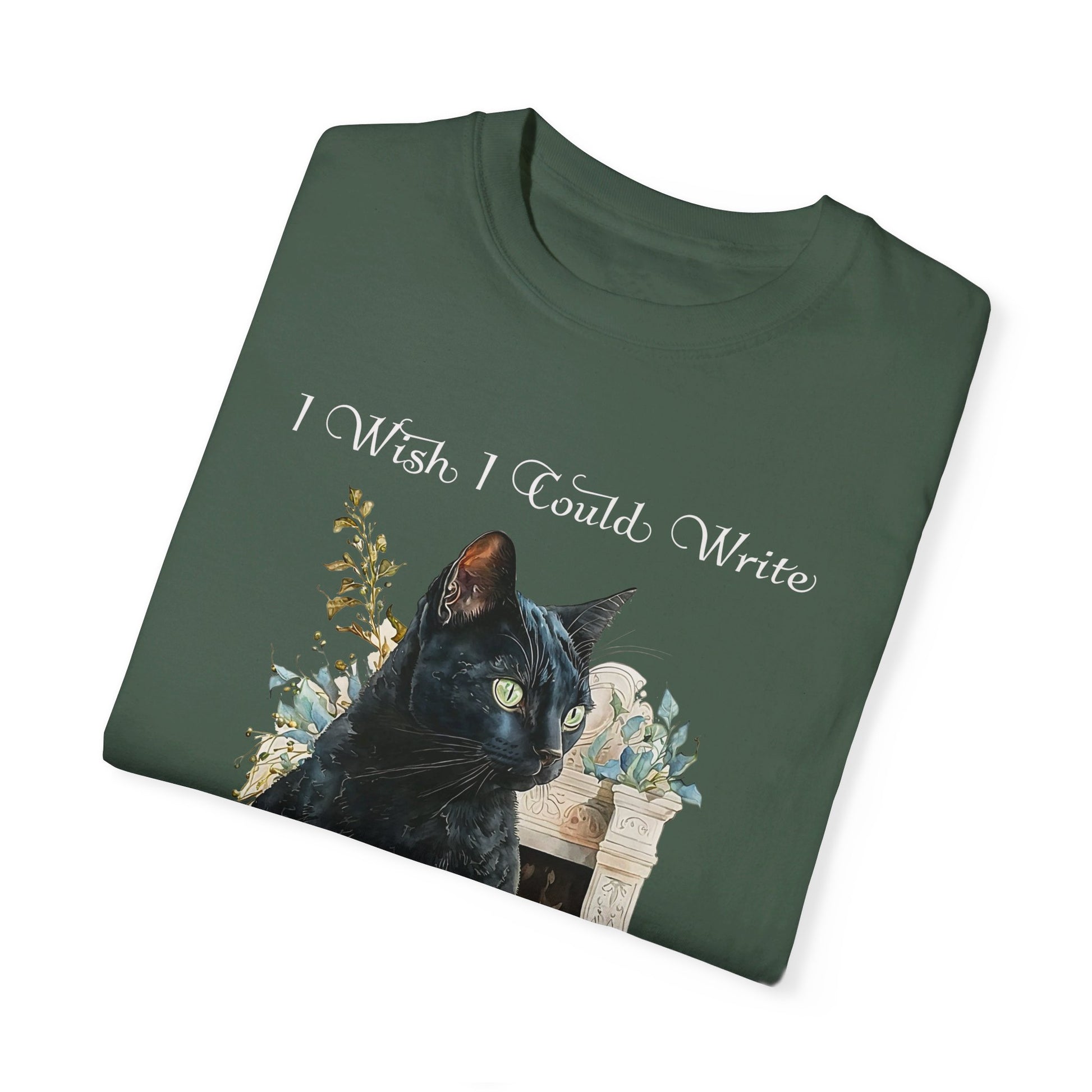 Edgar Allan Poe T-Shirt The Black Cat Nevermore The Raven Poe Fan Art Poetry Book Lover, Dark Cottagecore Macabre Gift, Light, Dark Academia T-Shirt Printify   