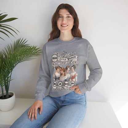 Little Women Sweatshirt, Louisa May Alcott Historical Romance Sweater, Bookish Literary Fan Art Gift, Gift for Her, Bookclub Crewneck Shirt Sweatshirt Printify   