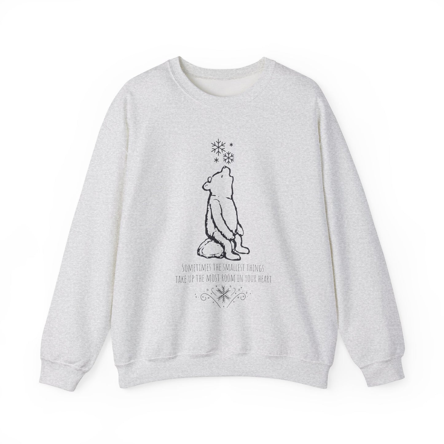 Winnie The Pooh Christmas Sweatshirt, Pooh Bear Holiday Sweater Family Matching Christmas Vacation Shirts, A.A. Milne Shirt Book Lover Gifts Sweatshirt Printify S Ash 