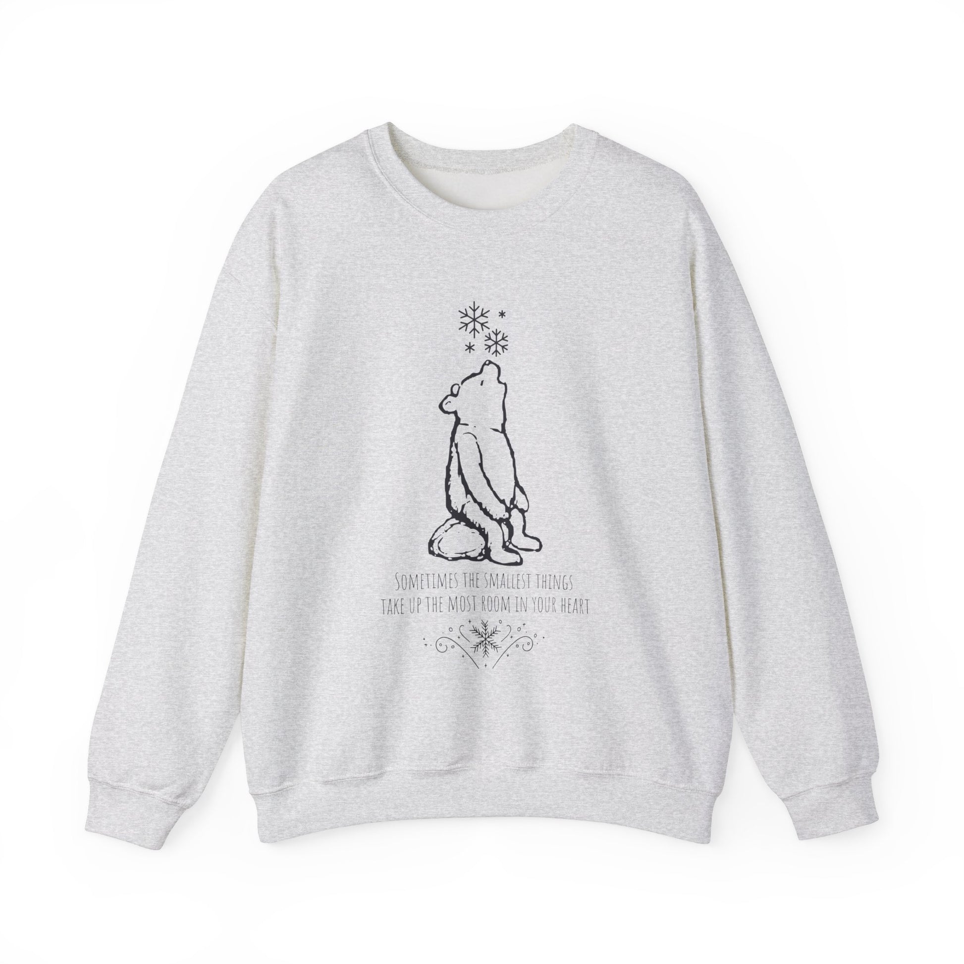 Winnie The Pooh Christmas Sweatshirt, Pooh Bear Holiday Sweater Family Matching Christmas Vacation Shirts, A.A. Milne Shirt Book Lover Gifts Sweatshirt Printify S Ash 