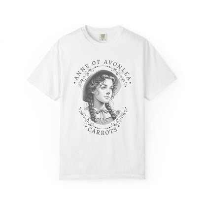 Vintage Anne of Avonlea T-Shirt, Anne of Green Gables Merch Literary Gift Book Lover Tee Anne With An E Carrots Design L.M. Montgomery Fan T-Shirt Printify White S