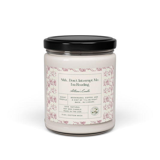 Personalized Soy Candle Funny Book Lover Gift For Mom Custom Gift Book Club Gift For Her Birthday Booknerd Candle Gift For Reader Bookworm Home Decor Printify Clean Cotton 9oz