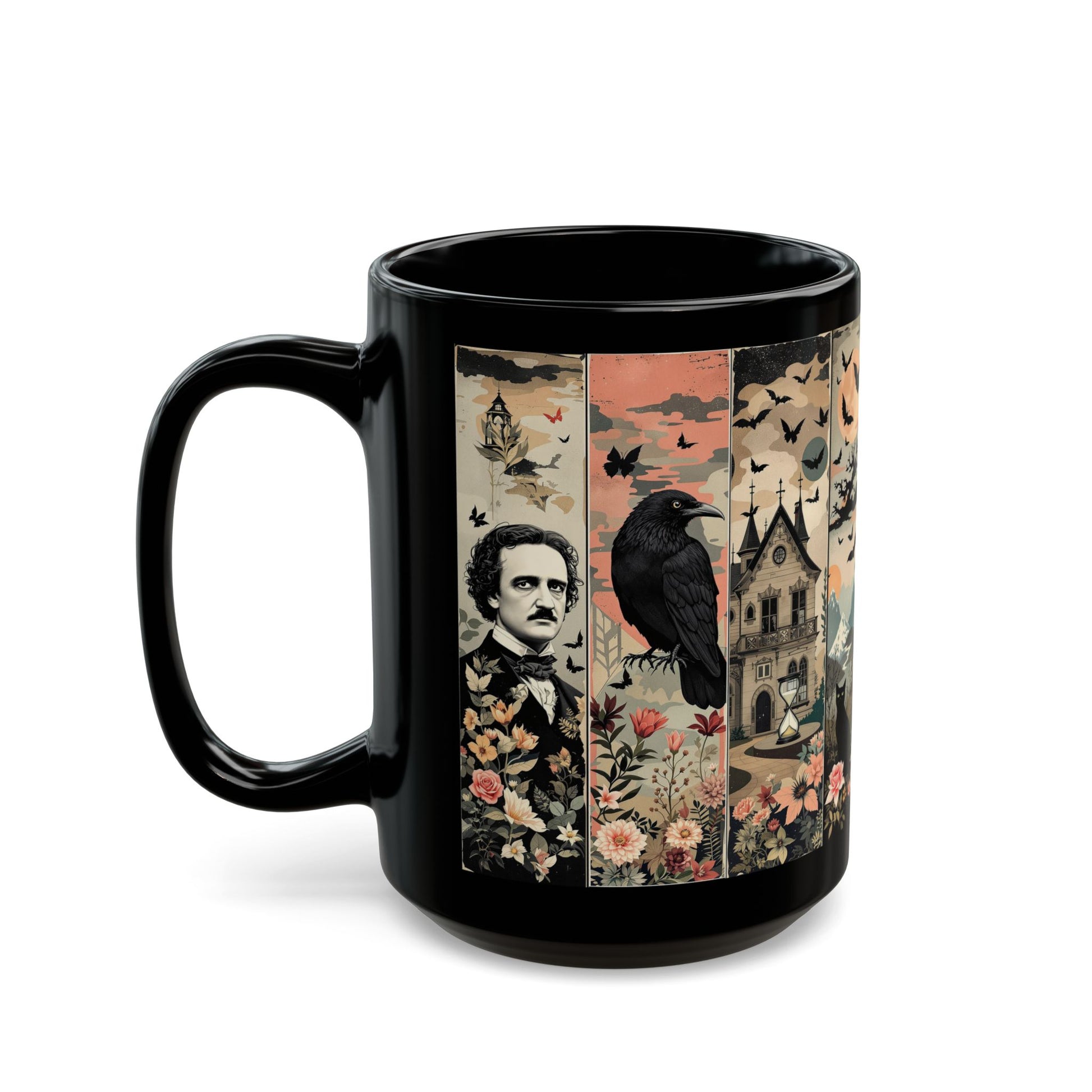 Edgar Allan Poe Mug Gothic Literary Gift For Book Lover Dark Academia Macabre Fall Coffee Cup Halloween Poetember Party Gift For Bookclub Mug Printify