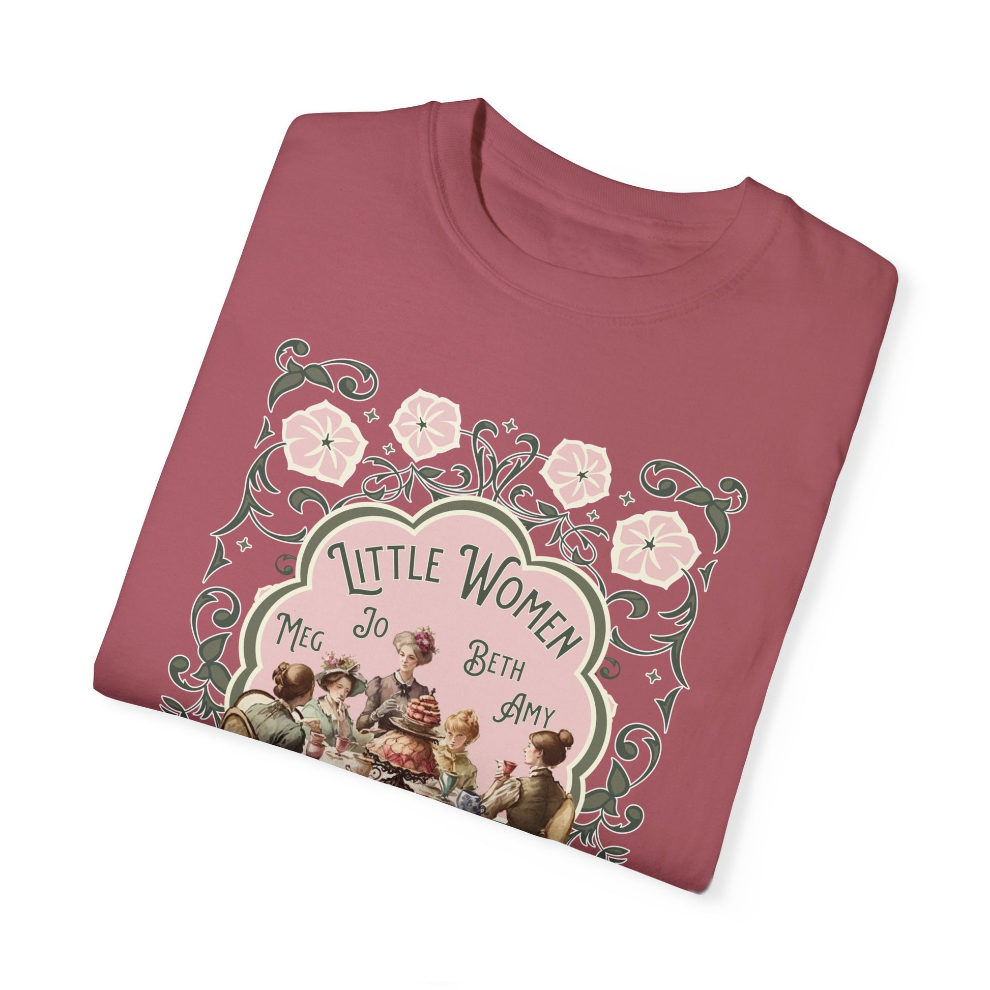 Little Women Comfort Colors T-Shirt, Louisa May Alcott Historical Romance, Bookish Literary Fan Art Tee Gift for Her Bookclub Crewneck Shirt T-Shirt Printify   