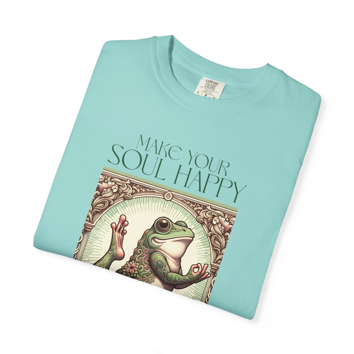 Green Yoga Frog Make Your Soul Happy Unisex T-Shirt, Casual Wear, Highlander Fan Gift,