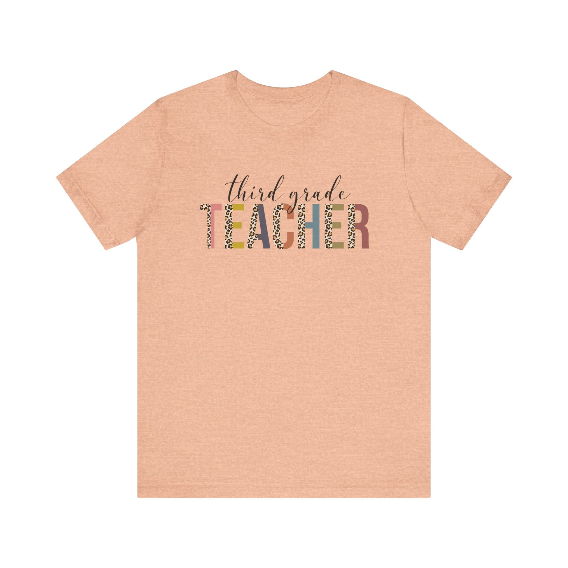 Cute Teacher TShirt Gift, Education Tee, Elementary School Teacher Appreciation, Funny Back To School Shirt, Teacher T-Shirt, Teacher Tee T-Shirt Printify Heather Peach XS 