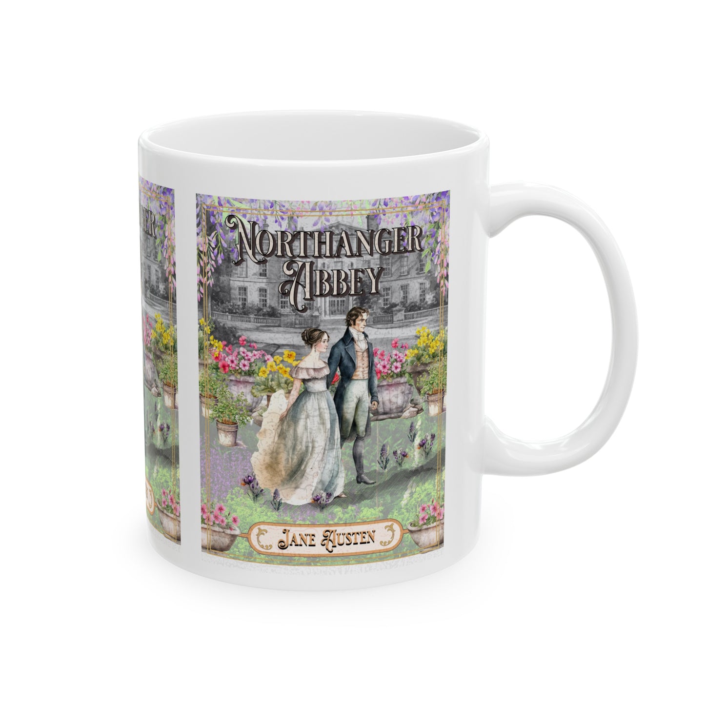 Jane Austen Coffee Mug, Northanger Abbey Historical Romance Coffee Cup Bookish Literary Jane Austen Fan Art Gift for Her, Bookclub Gift Mug Printify 11oz  