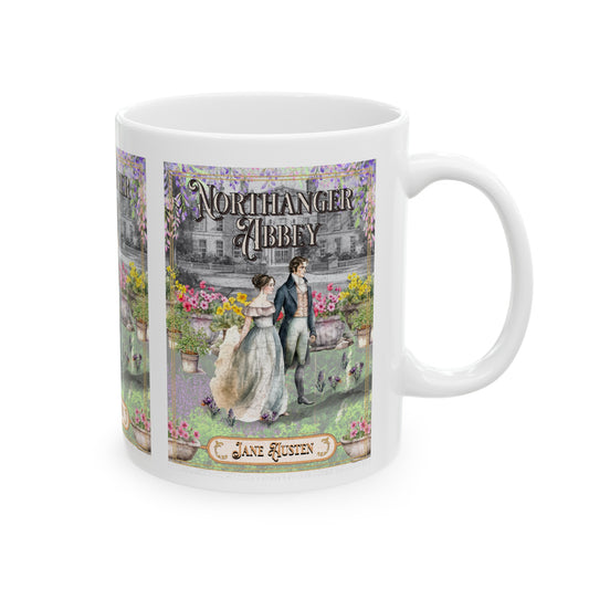 Jane Austen Coffee Mug, Northanger Abbey Historical Romance Coffee Cup Bookish Literary Jane Austen Fan Art Gift for Her, Bookclub Gift Mug Printify 11oz  