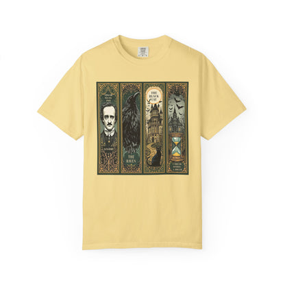 Edgar Allan Poe T-Shirt Gothic Graphic Tee The Raven Nevermore Quote Horror Literature Shirt Dark Academia Aesthetic Halloween Party Gift T-Shirt Printify Butter S
