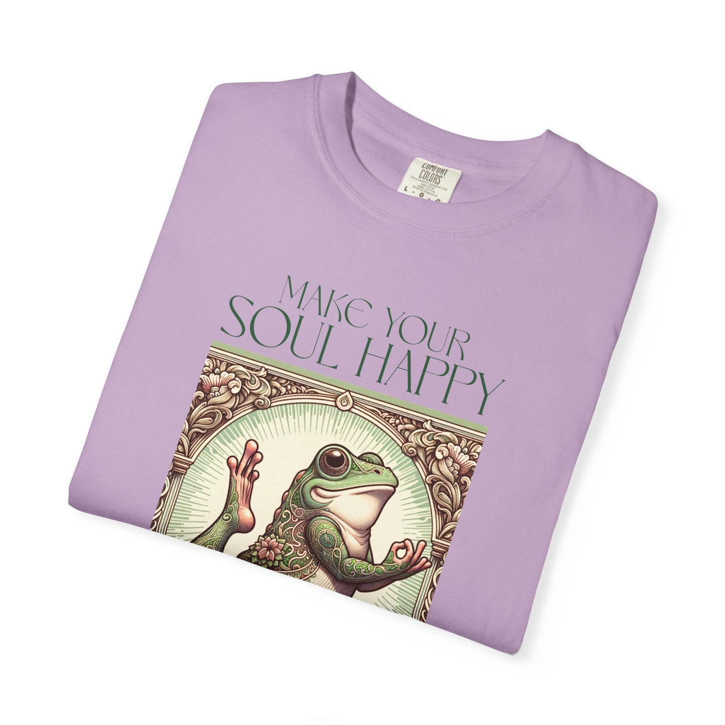 Green Yoga Frog Make Your Soul Happy Unisex T-Shirt, Casual Wear, Highlander Fan Gift,