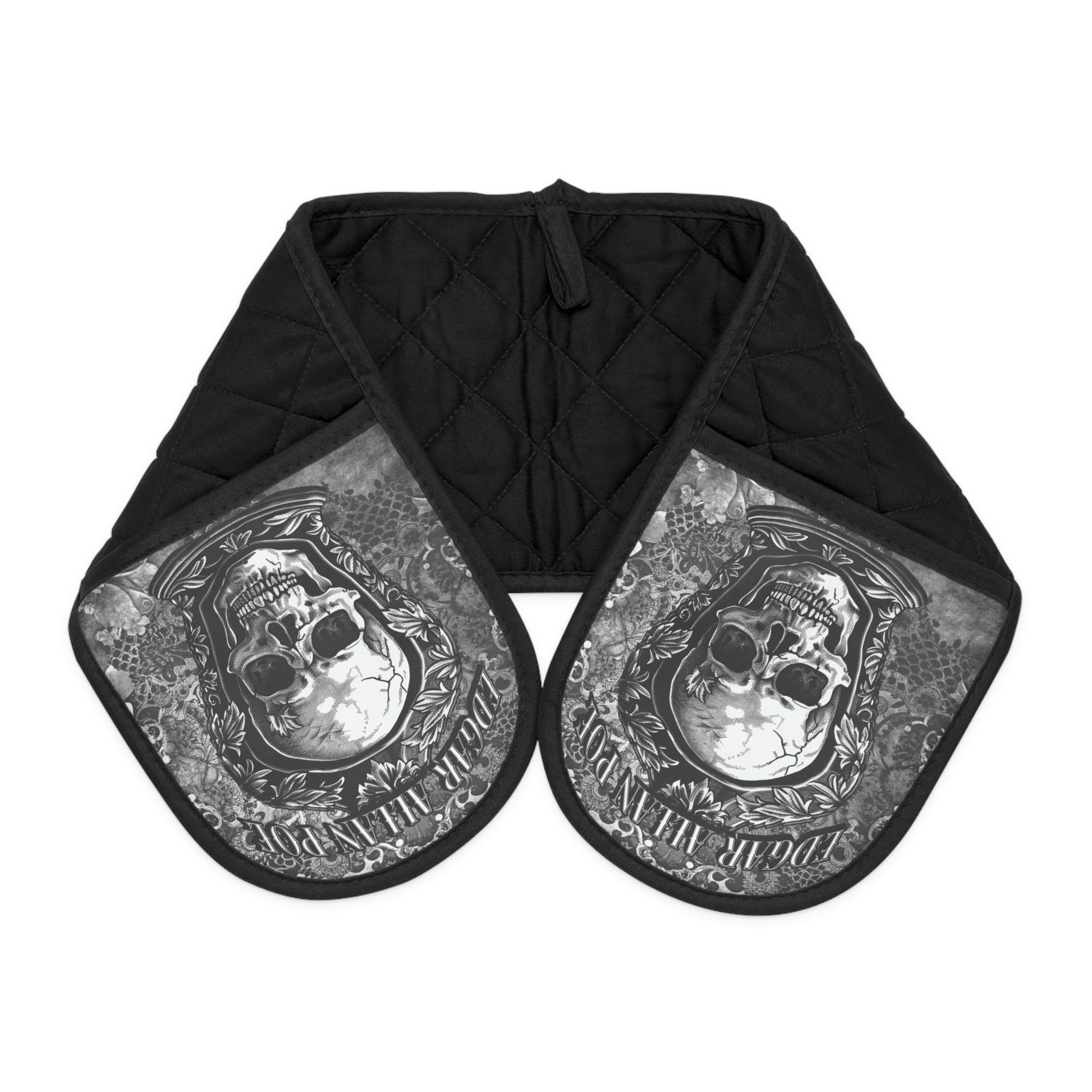 Edgar Allan Poe Oven Mitts for Haunting Kitchen Decor Gothic Gifts for Halloween Decor Party Host Gift Housewarming Bookclub Dark Academia Accessories Printify