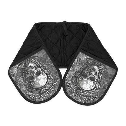 Edgar Allan Poe Oven Mitts for Haunting Kitchen Decor Gothic Gifts for Halloween Decor Party Host Gift Housewarming Bookclub Dark Academia Accessories Printify