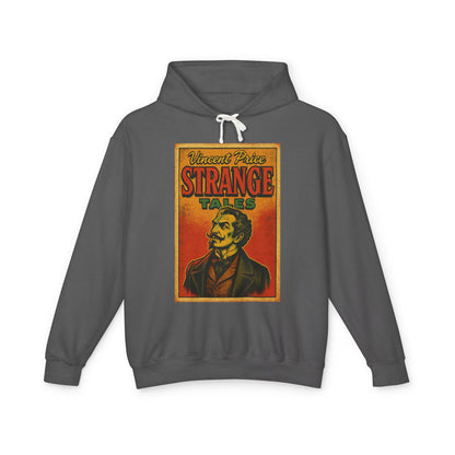 Vincent Price Vintage Strange Tales Hoodie, Unisex Lightweight Sweatshirt, Retro Graphic Outerwear, Gift for Readers, Fall Fashion Hoodie Printify S Pepper