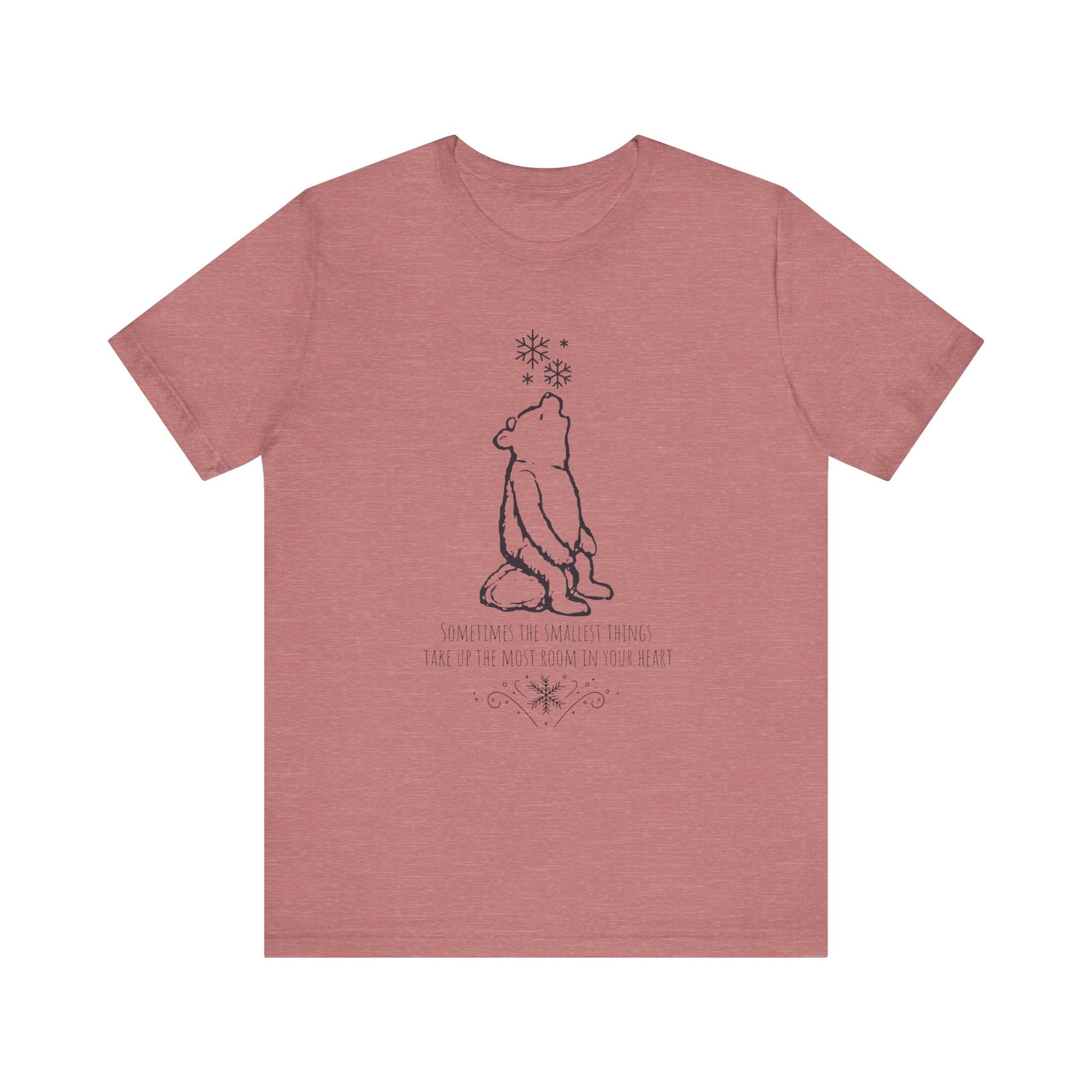 Winnie The Pooh Christmas Shirt, Pooh Bear Holiday T-Shirt, Family Matching Christmas Vacation Tshirts, A.A. Milne Shirt,  Book Lover Gifts T-Shirt Printify Heather Mauve XS 