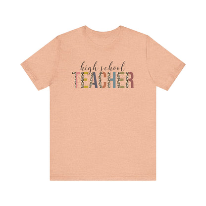 Cute Teacher TShirt Gift, Education Tee, Elementary School Teacher Appreciation, Funny Back To School Shirt, Teacher T-Shirt, Teacher Tee T-Shirt Printify Heather Peach XS 