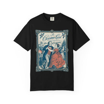 A Christmas Carol T-Shirt Vintage Victorian Fezziwigs Ball, Charles Dickens Literary Design