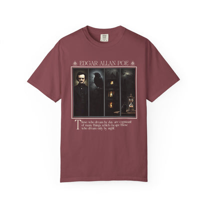 Edgar Allan Poe T-Shirt Gothic Graphic Tee The Raven Nevermore Quote Horror Literature Shirt Dark Academia Aesthetic Halloween Party Gift T-Shirt Printify Vineyard S