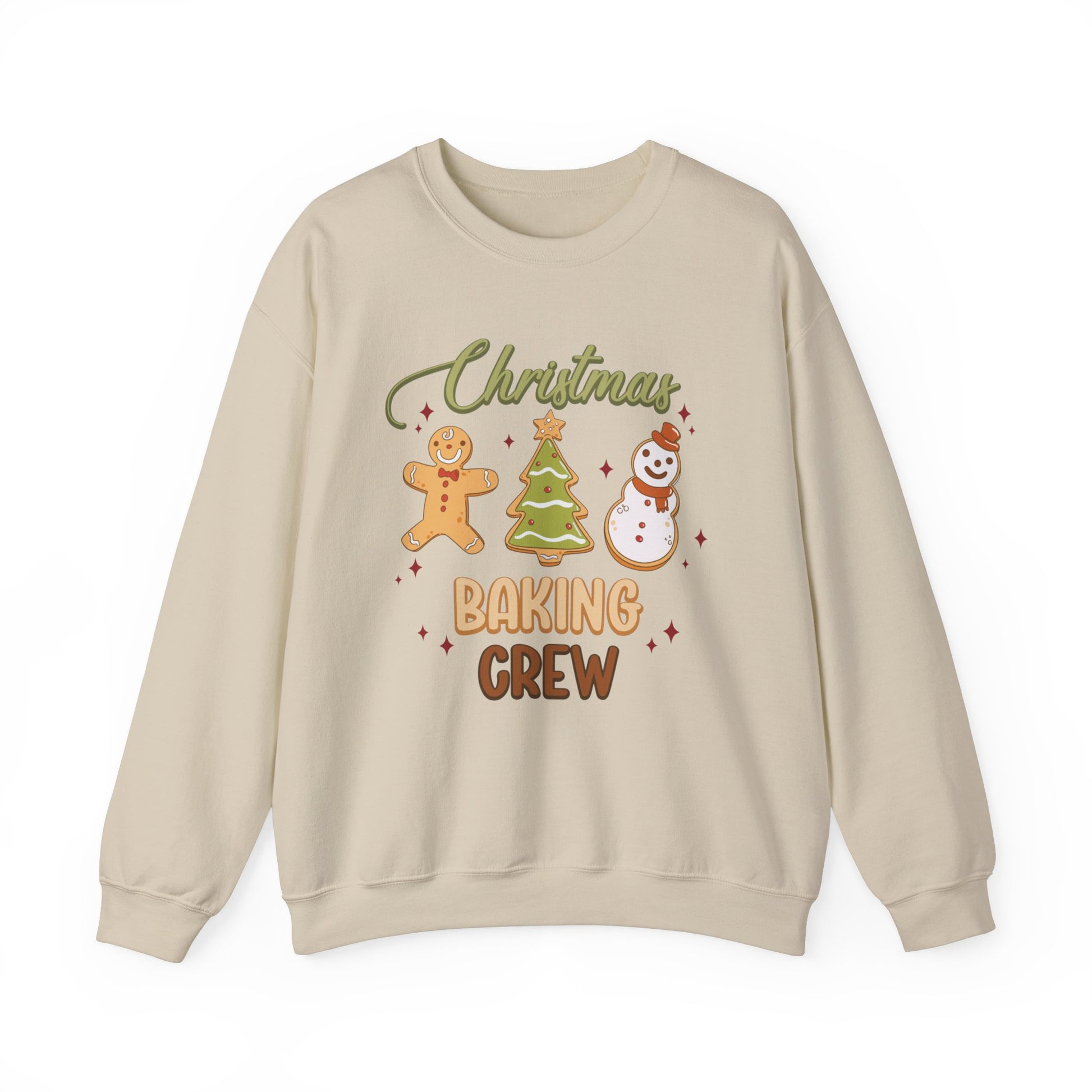 Christmas Baking Crew Sweatshirt, Christmas Baking Team Matching Sweater, Christmas Baking Women's Christmas Shirts, Christmas Cookie Crew Sweatshirt Printify S Sand 