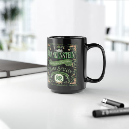 Frankenstein Coffee Mug Mary Shelley Vintage Style Gift For Bookclub Gothic Dark Academia Gift Classic Horror Movie Halloween Party Gift