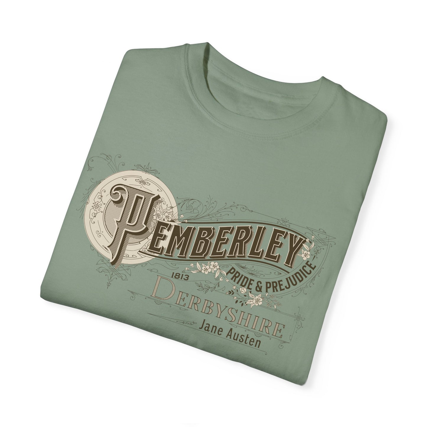 Pemberley TShirt Jane Austen Shirt Pride And Prejudice Gift For Jane Austen Fan Bookish Bookclub Gift Pemberly Derbyshire Fitzwilliam Darcy T-Shirt Printify   