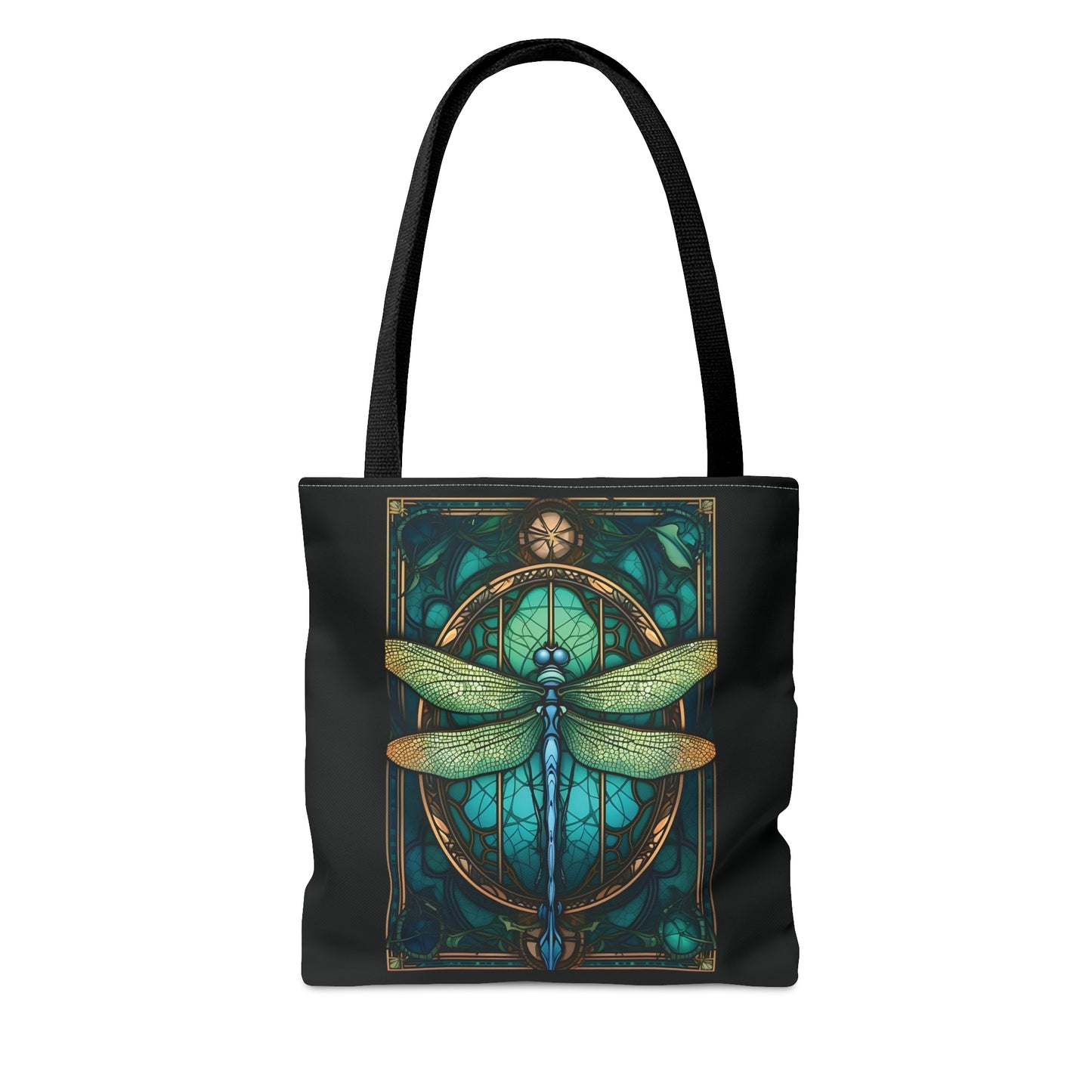 Stained Glass Dragonfly Tote Bag, Pretty Tarot Card Shoulder Bag, Book, Library, Grocery, Travel Bag, Dark Academia, Bookish Bookclub Gift, Bags Printify   