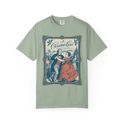 A Christmas Carol T-Shirt Vintage Victorian Fezziwigs Ball, Charles Dickens Literary Design