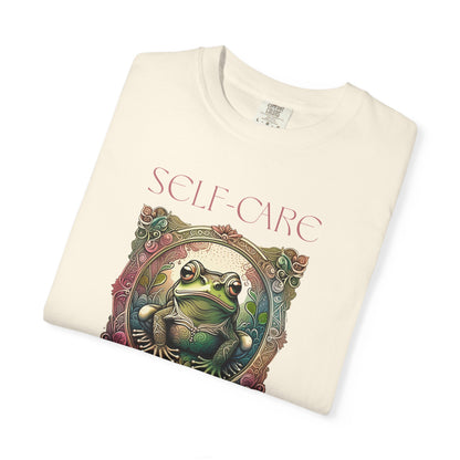 Frog Self-Care Is Toad-ally Important Unisex T-Shirt, Casual Wear, Highlander Fan Gift, T-Shirt Printify
