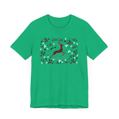 Merry Christmas Plaid Reindeer Shirt, Country Reindeer Shirt, Christmas Family Shirt, Christmas Shirt, Merry Christmas Shirt, Christmas Gift T-Shirt Printify   