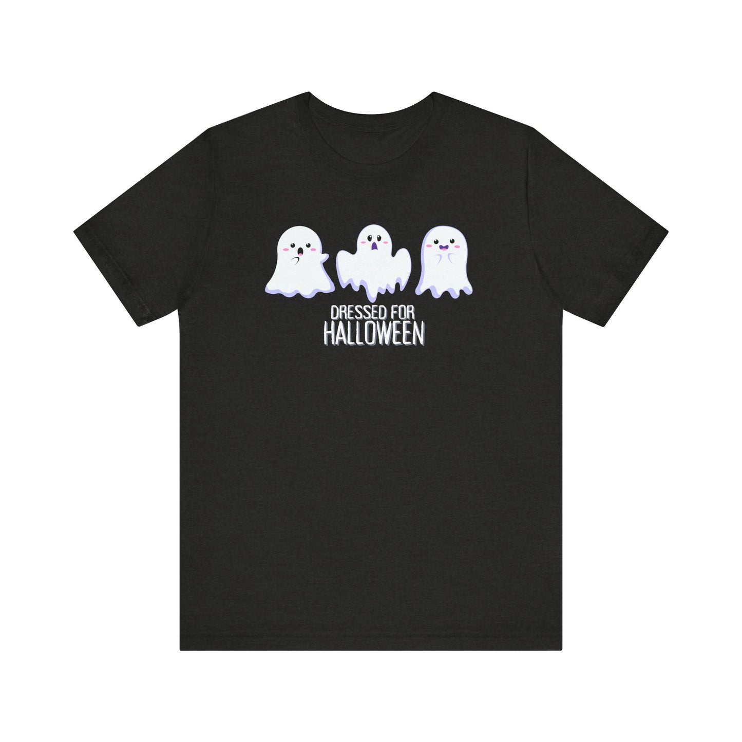 Halloween Cute Ghosts TShirt, Spooky Season Tee, Trick or Treating Shirt, Halloween Party T-Shirt, Funny Ghost Graphic T Shirt T-Shirt Printify Black Heather XS 