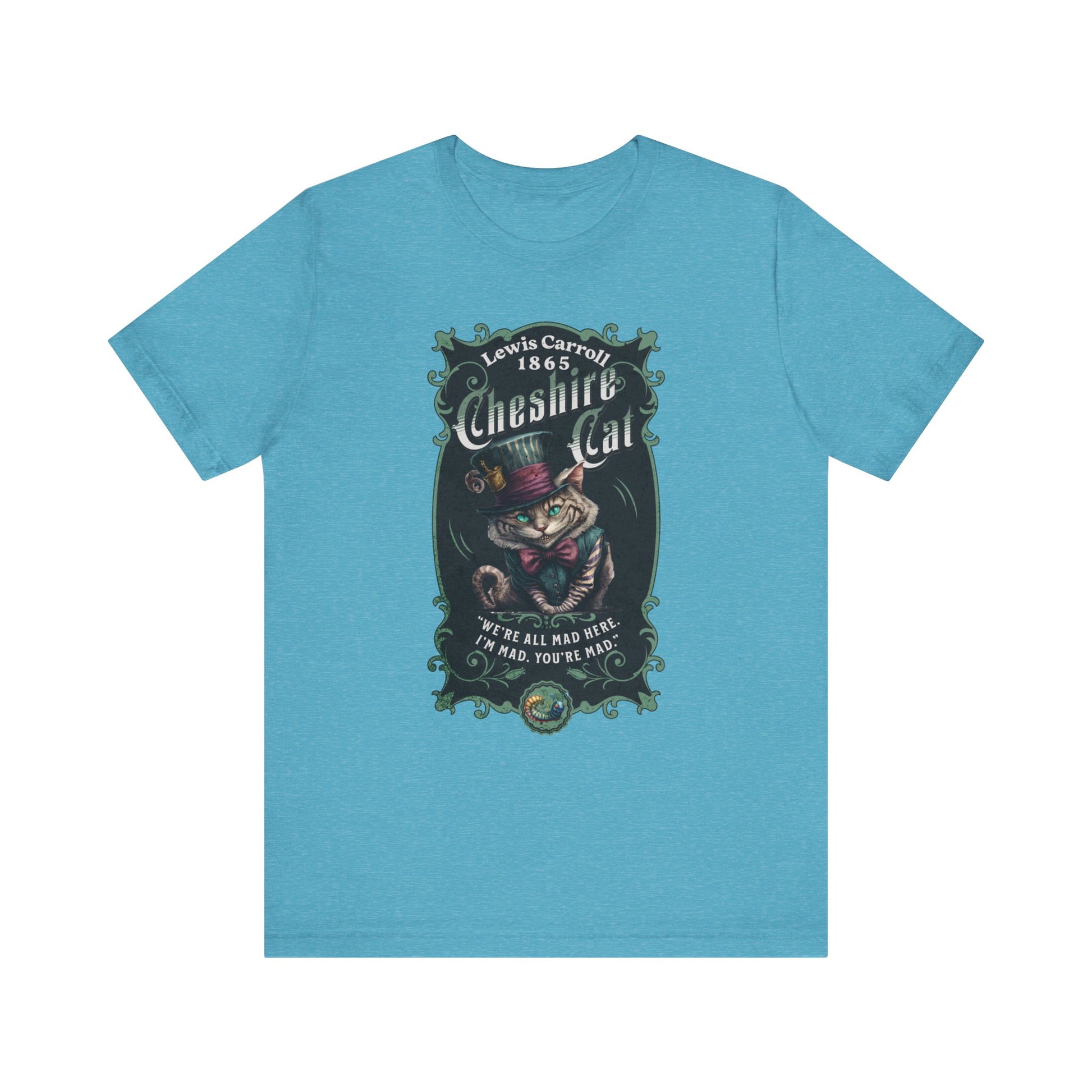 3001 Unisex Jersey Short Sleeve Tee Alice in Wonderland T-Shirt Printify Heather Aqua S 