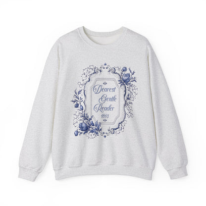 Dearest Gentle Reader Sweatshirt Regency England Ton Society Papers Gift For Historical Romance Fan Drama Romance Reader Gift Bookclub Gift Sweatshirt Printify S Ash 