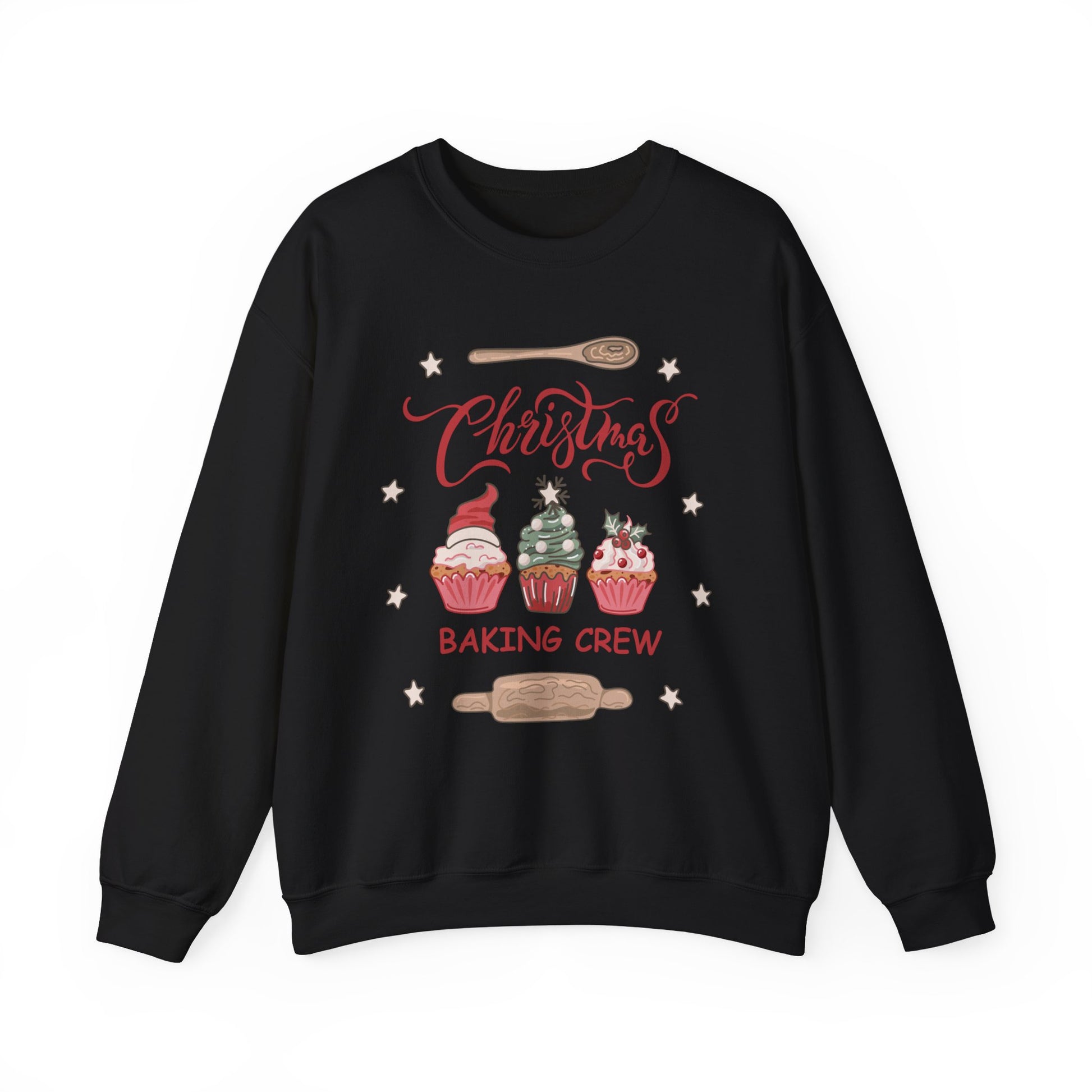 Christmas Baking Crew Sweatshirt, Family Christmas Baking Team Matching Sweater, Christmas Baking Christmas Shirts, Christmas Cookie Crew Sweatshirt Printify S Black 