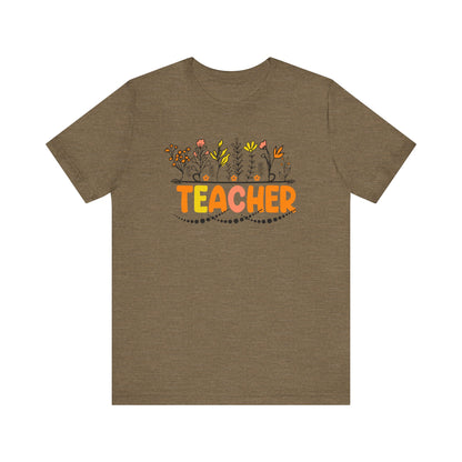 Cute Teacher TShirt Gift, Education Tee, Elementary School Teacher Appreciation, Funny Back To School Shirt, Teacher T-Shirt, Teacher Tee T-Shirt Printify Heather Olive XS 