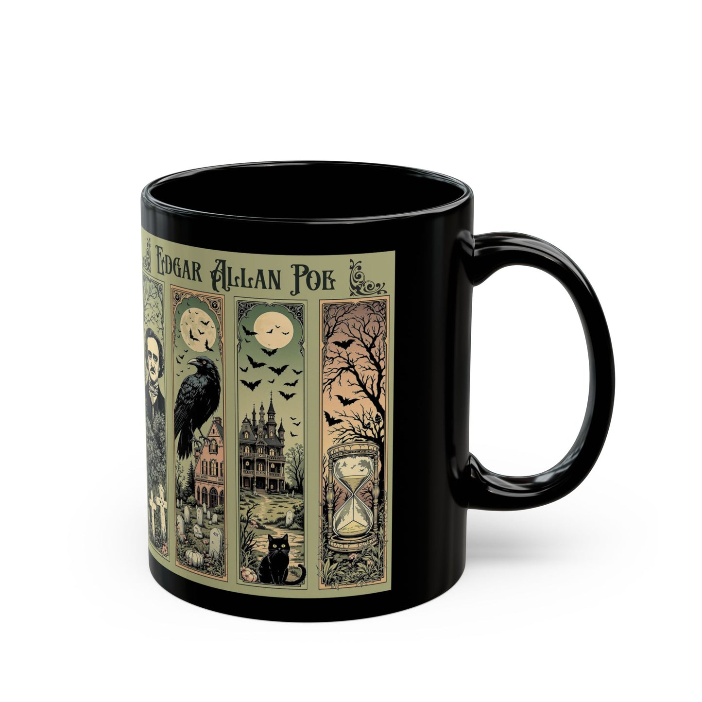 Edgar Allan Poe Mug Gothic Literary Gift For Book Lover Dark Academia Macabre Fall Coffee Cup Halloween Poetember Party Gift For Bookclub Mug Printify
