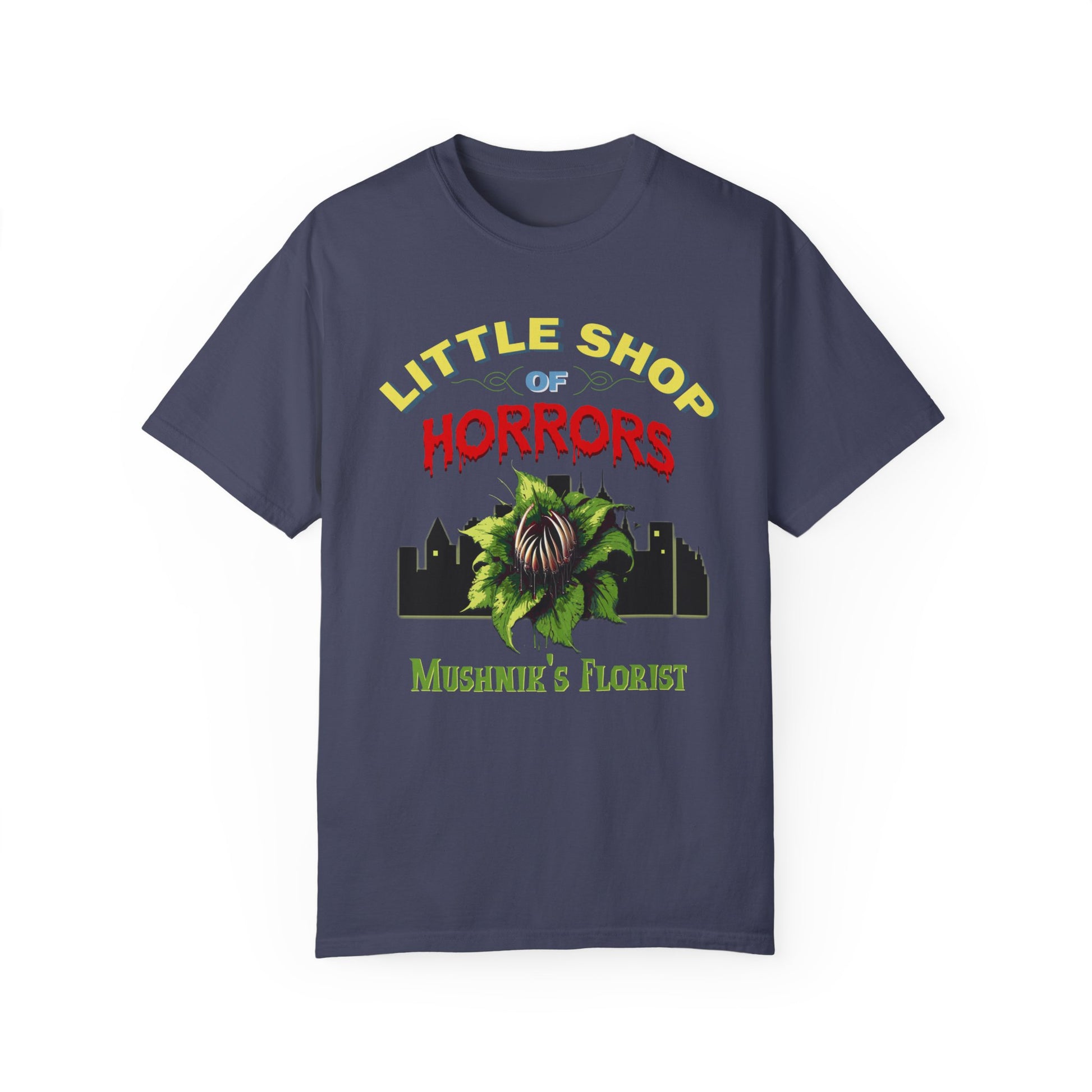 Little Shop Of Horrors TShirt Broadway Musical Theatre Lover Gift Audrey 2 Feed Me Seymour Classic Horror Theatre Gift Comic Con Shirt T-Shirt Printify Denim S 