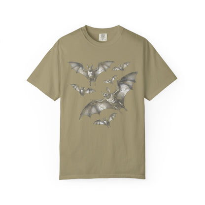 Bat Retro Goth TShirt Vintage Grunge Style Bat Shirt For Halloween Party Spooky Vibes Witchy Dark Academia Comfort Colors Oversized Shirt T-Shirt Printify