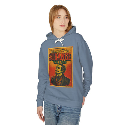 Vincent Price Vintage Strange Tales Hoodie, Unisex Lightweight Sweatshirt, Retro Graphic Outerwear, Gift for Readers, Fall Fashion Hoodie Printify