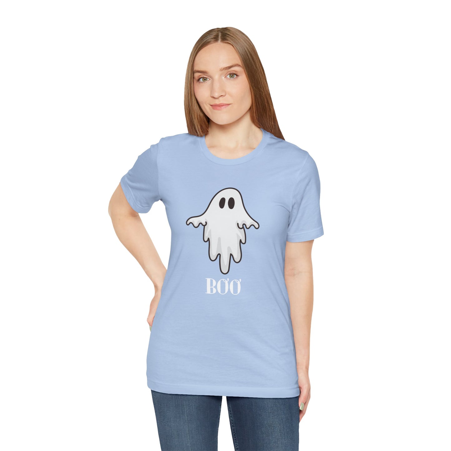 Halloween Ghost  TShirt,  Cute Ghost Shirt, Spooky Season Tee, Halloween Party T-Shirt, Autumn Style T Shirt, Trick or Treating Style, T-Shirt Printify   