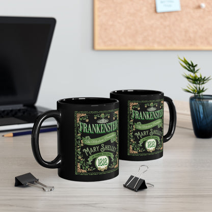 Frankenstein Coffee Mug Mary Shelley Vintage Style Gift For Bookclub Gothic Dark Academia Gift Classic Horror Movie Halloween Party Gift
