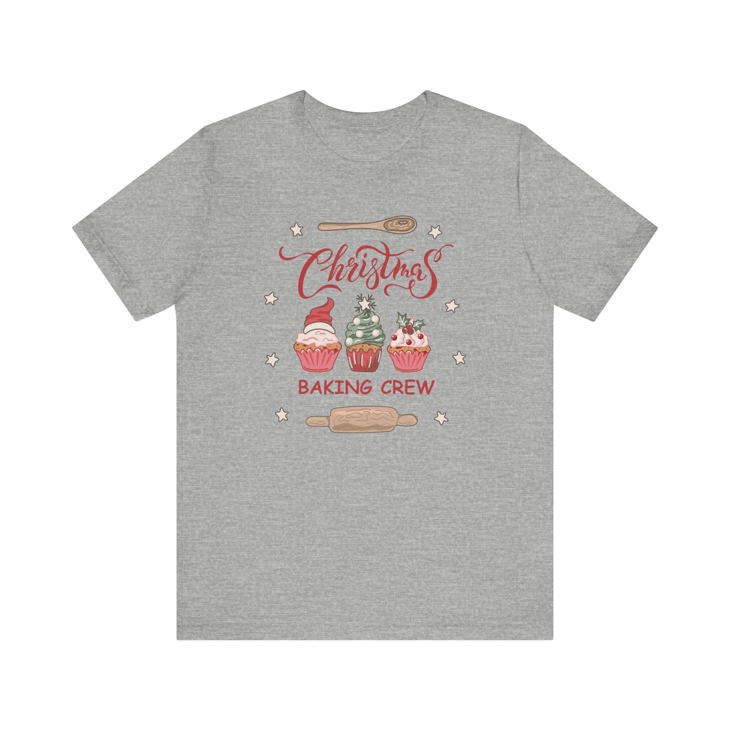 Christmas Baking Team Shirt, Christmas Baking Crew Matching TShirt, Christmas Baking Shirt, Family Christmas Shirts, Christmas Cookie Crew T-Shirt Printify Athletic Heather XS 